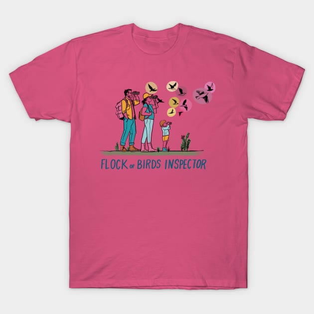 Flock of Bird Inspector T-Shirt by Sophie Lucido Johnson